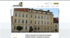 Desktop Screenshot of gymhust.cz